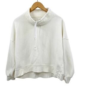 Xirena White Funnel Neck Sweatshirt